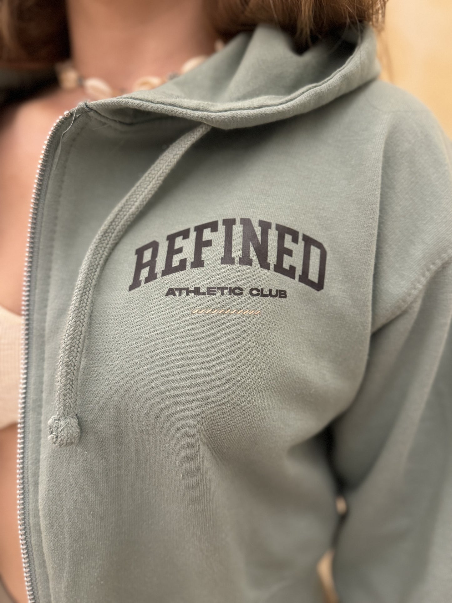 Refined Clothing - Women's Cropped Zip-Up Hoodie