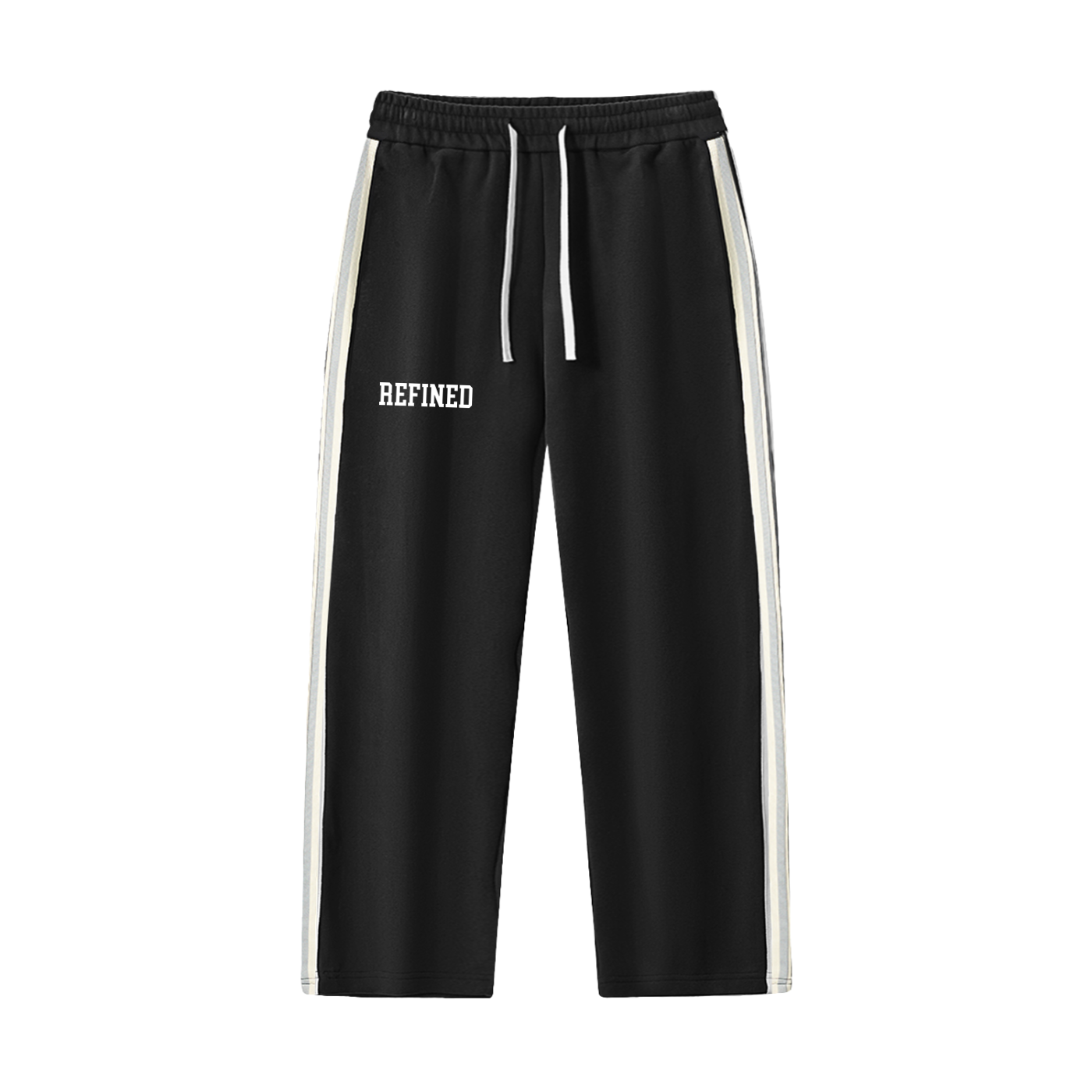 Contrast Side-Stripe Straight-Leg  Pants