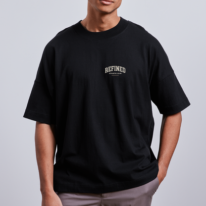 Oversized Strength Graphic Back Print T-Shirt - black